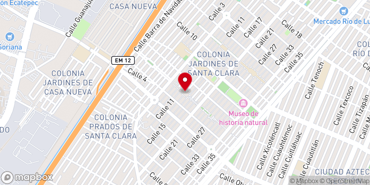 Map showing location of Parroquia del Sagrado Corazón de Jesús, Diócesis de Ecatepec, A. R.