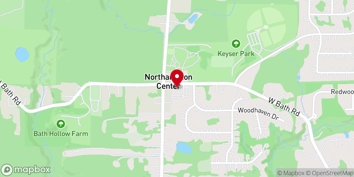 Map showing location of Northampton United Methodist Church