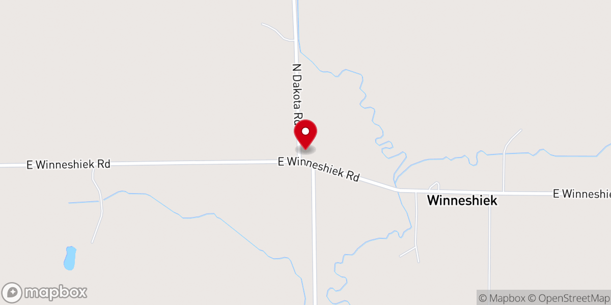 Map showing location of Winneshiek Evangelical Free Church