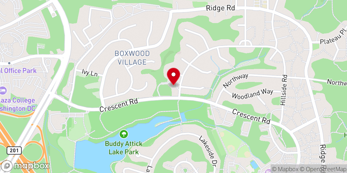 Map showing location of Greenbelt Baptist Church