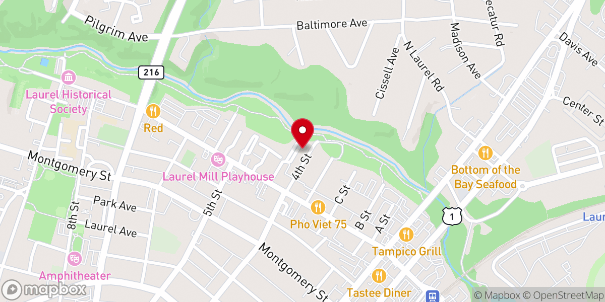 Map showing location of New Haven Baptist Church