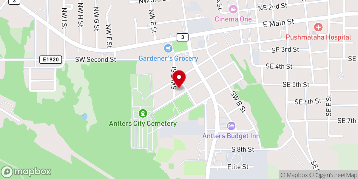 Map showing location of New Life Apostolic Church
