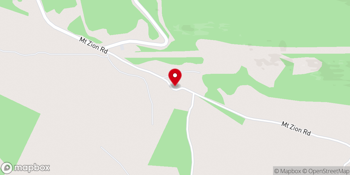 Map showing location of Mt Zion United Methodist Church