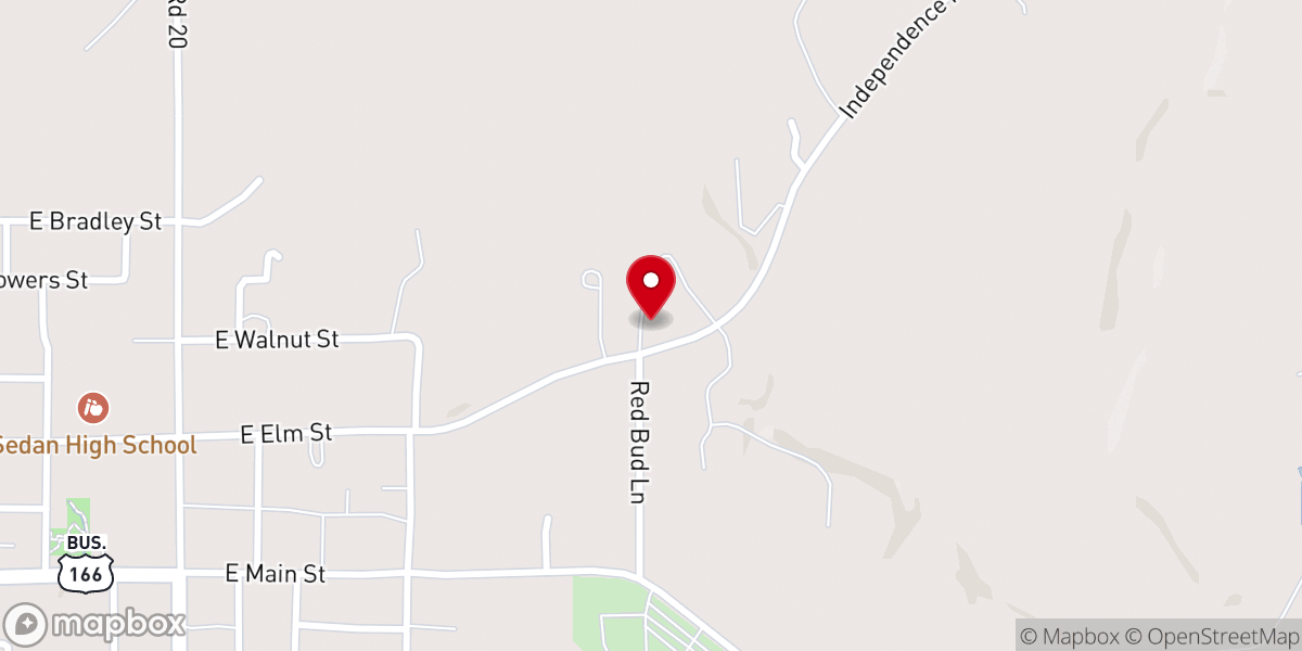 Map showing location of Sedan Seventh-day Adventist Church