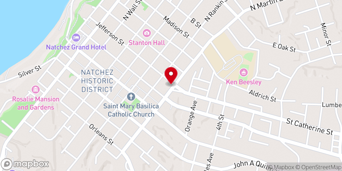 Map showing location of Zion Chapel AME Church