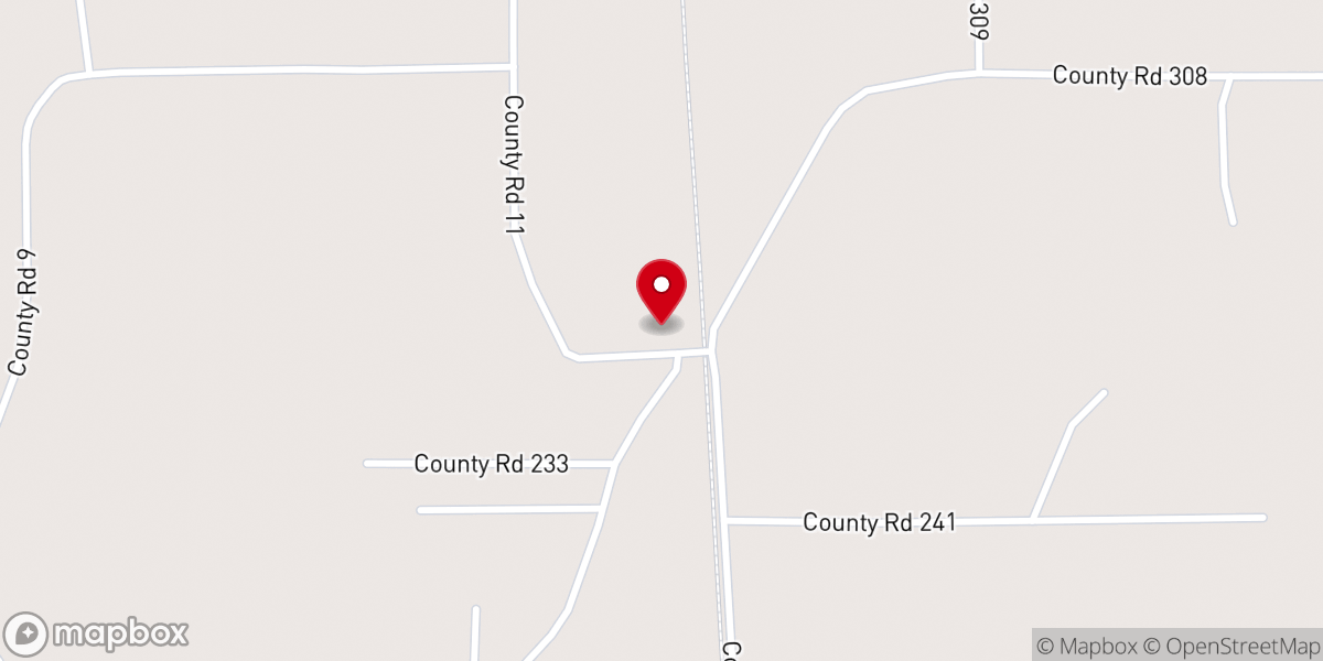 Map showing location of West County Line Church