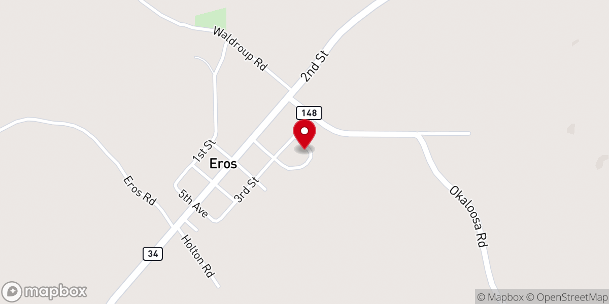 Map showing location of United Pentecostal Church