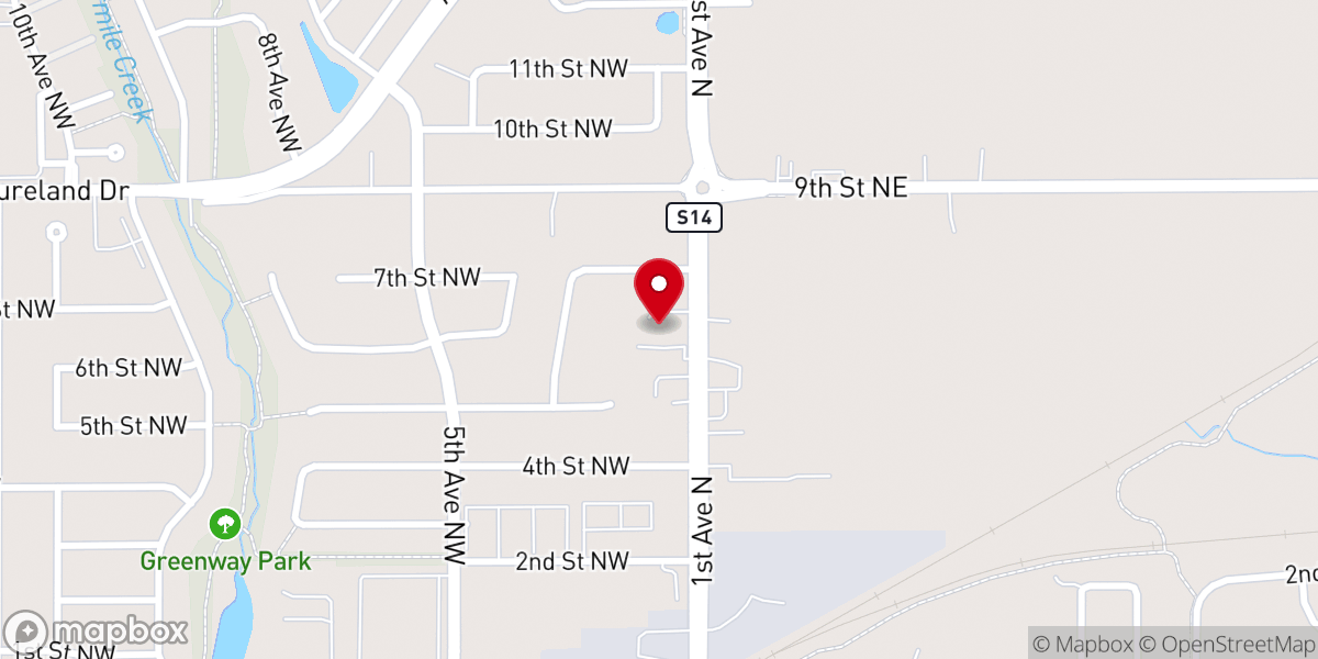 Map showing location of Christ the King Lutheran Church, Altoona