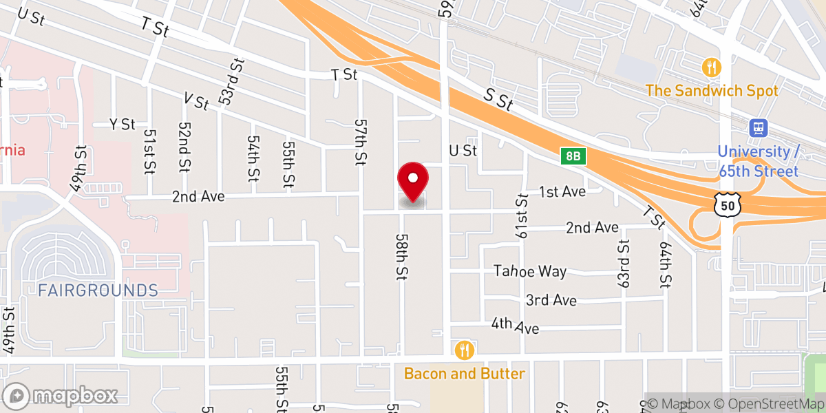 Map showing location of Restlife Church