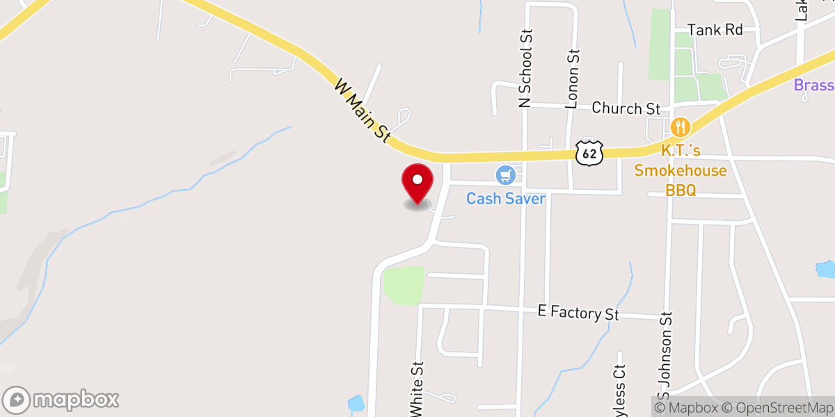 Map showing location of Grace Baptist Church
