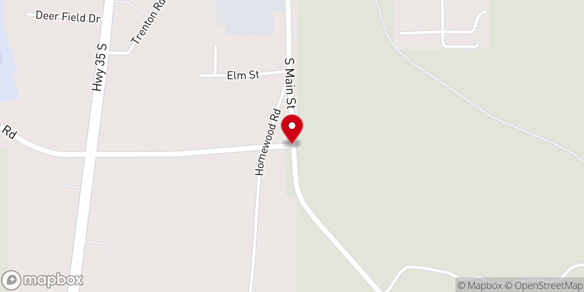 Map showing location of New Bethel M.B Church