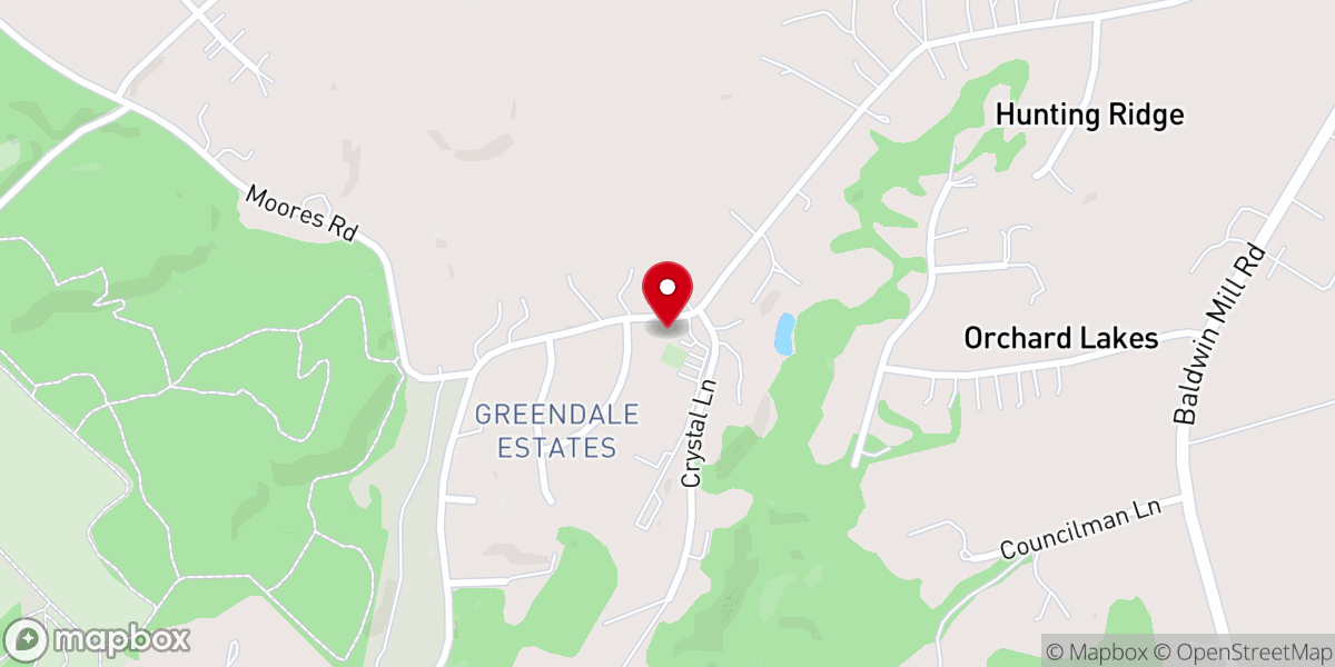 Map showing location of Upper Cross Roads Baptist Church