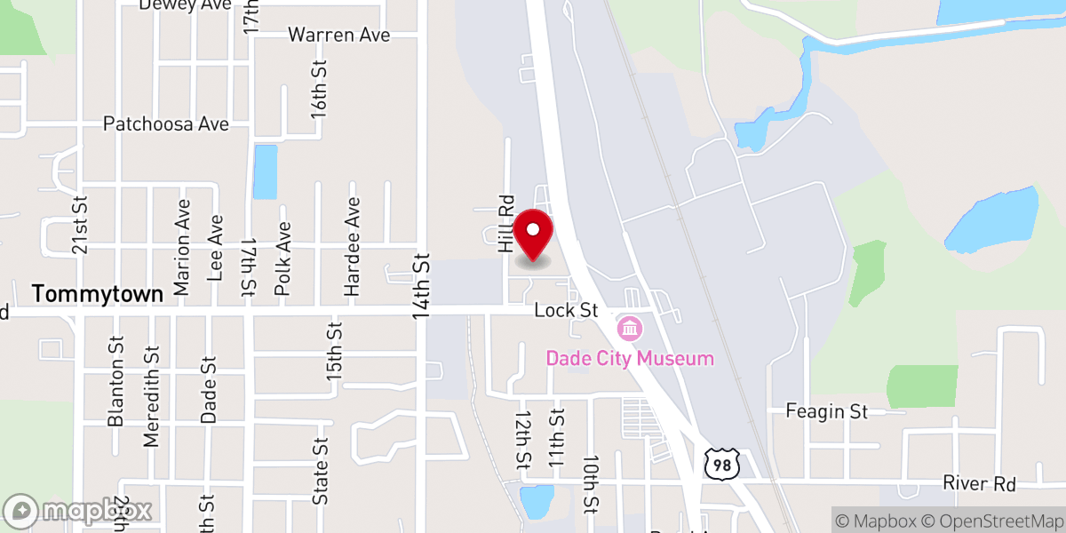 Map showing location of Living Waters United Church