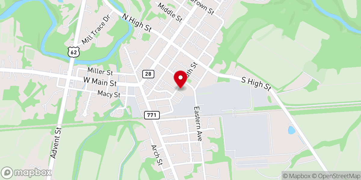 Map showing location of Leesburg Friends Church