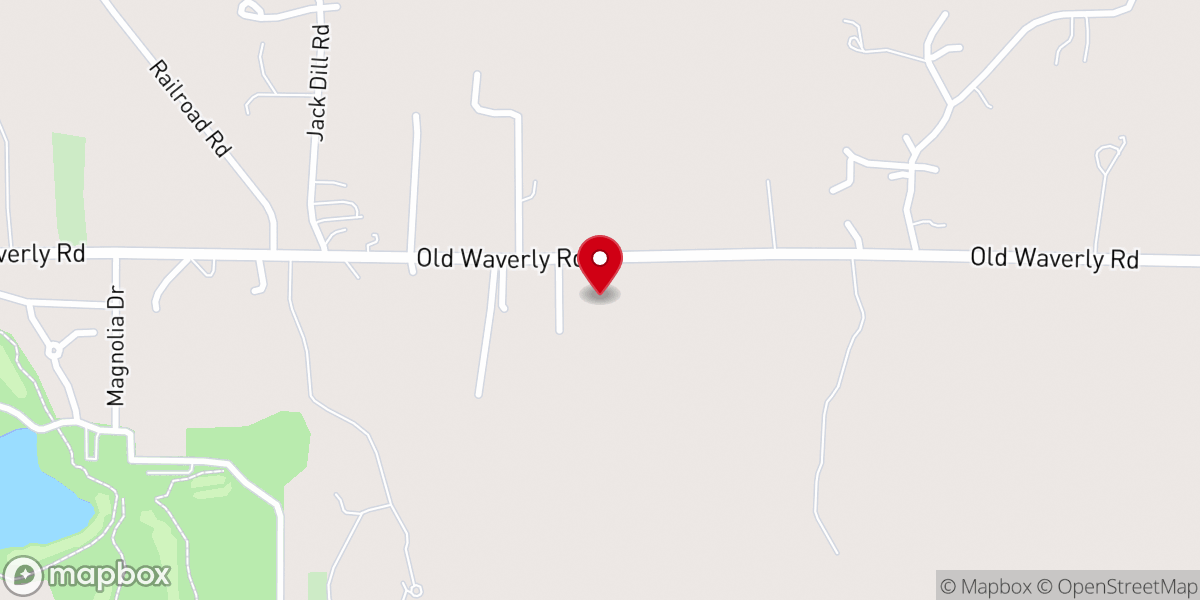 Map showing location of Pooles Baptist Church