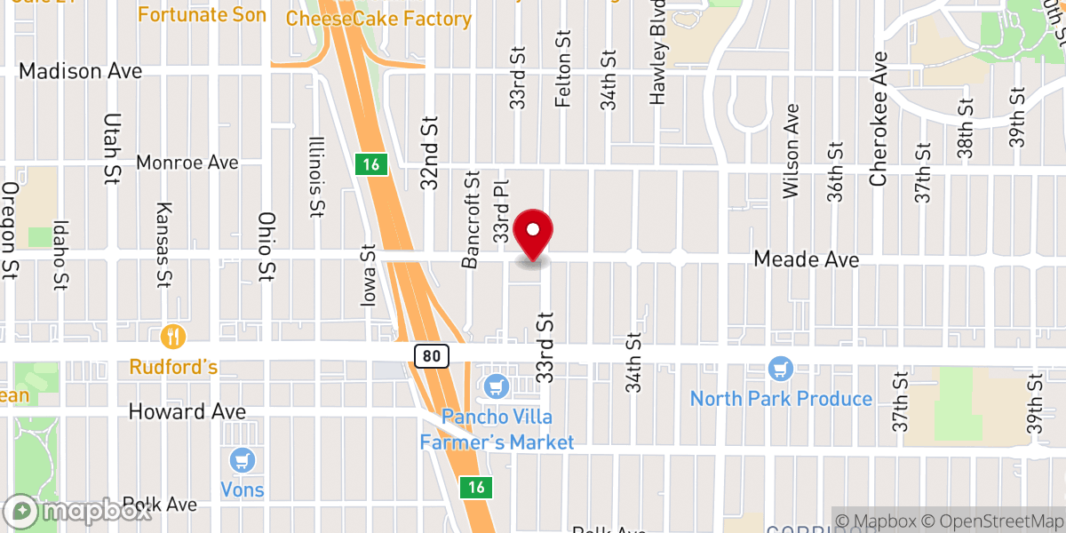 Map showing location of Christ United Methodist Church