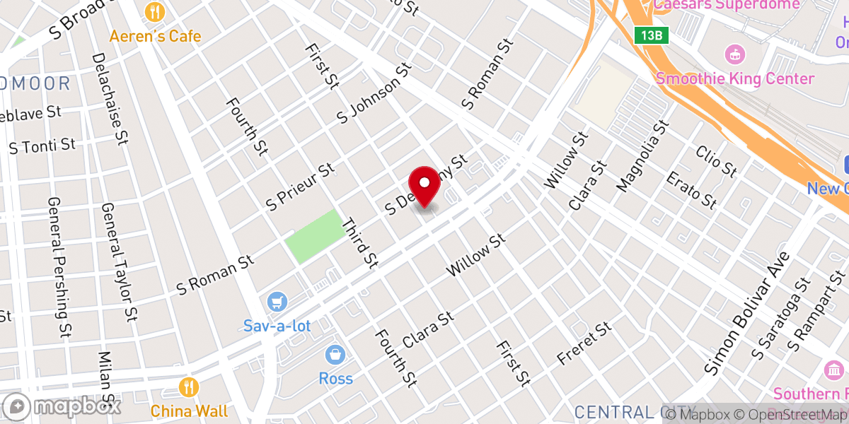 Map showing location of Greater Saint Matthew Baptist Church