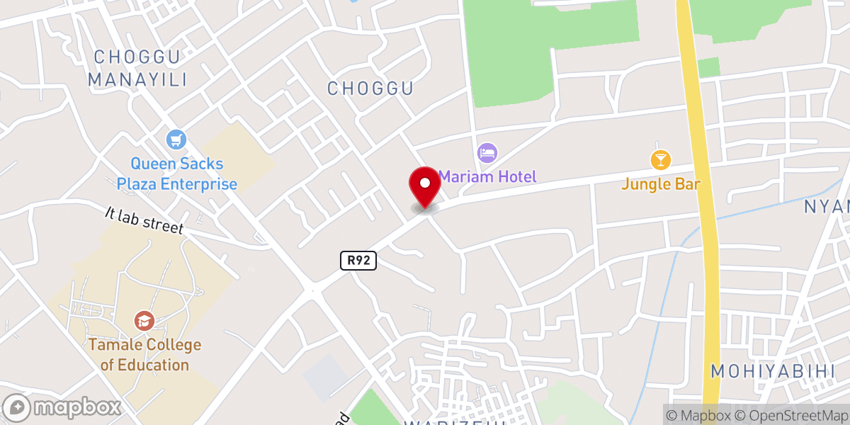 Map showing location of Holy Cross Catholic Church
