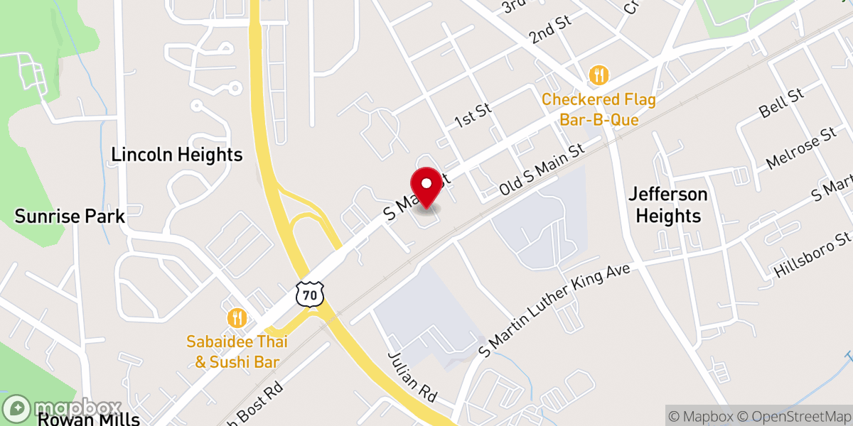 Map showing location of Carolina Family Church