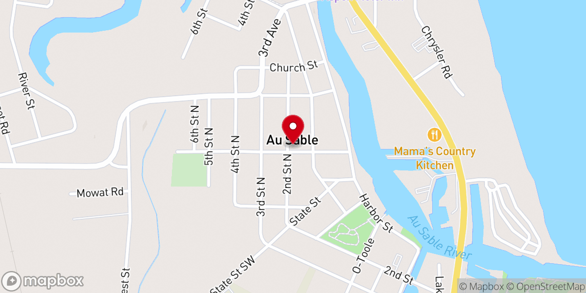Map showing location of Huron Shores Church-Nazarene