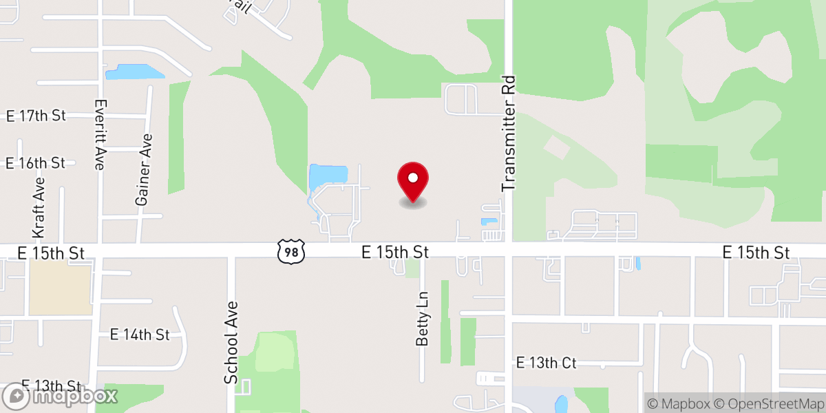 Map showing location of Lighthouse Baptist Church