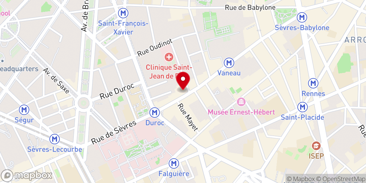 Map showing location of Église Évangélique Baptiste