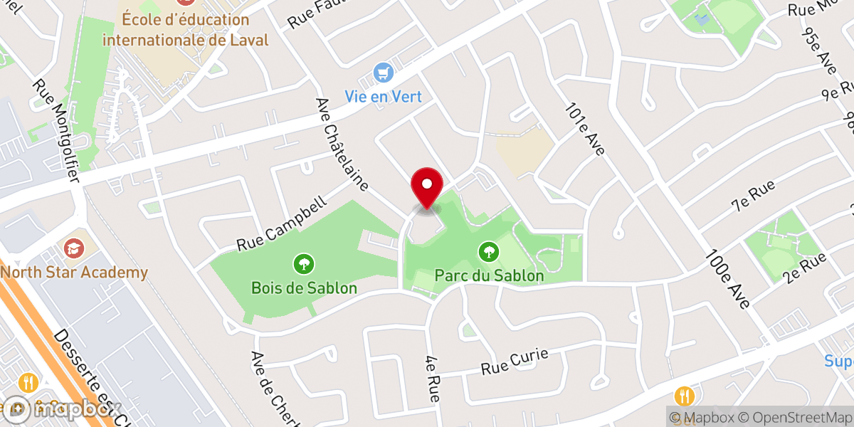 Map showing location of Centre Sépharade De Torah Laval