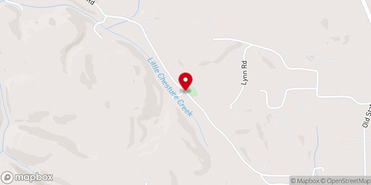 Map showing location of Hickory Grove Church