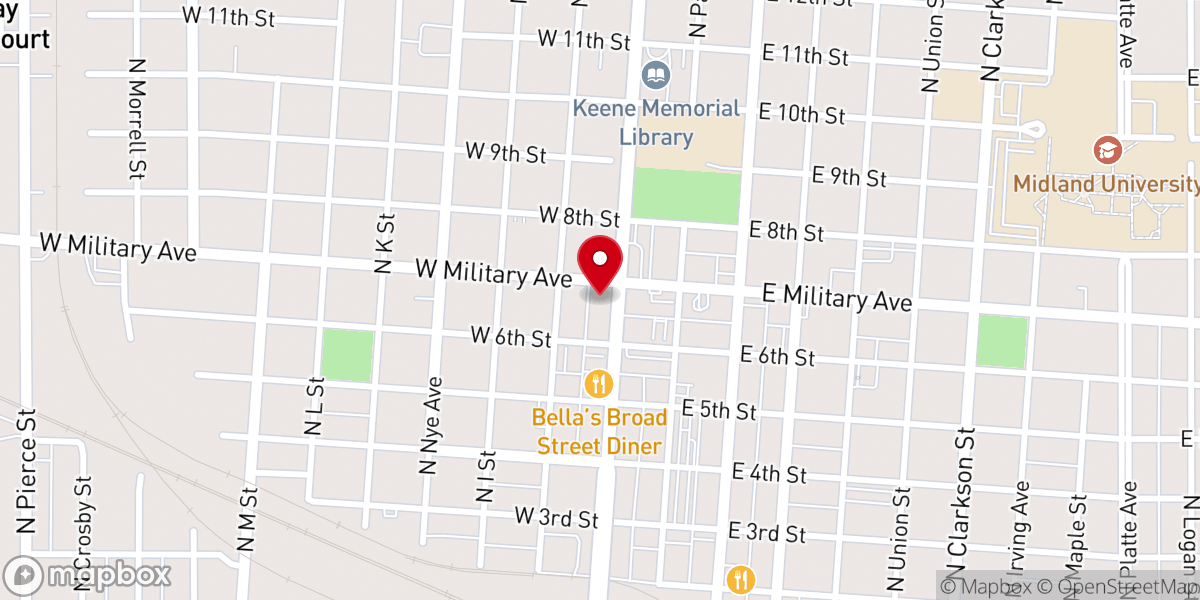 Map showing location of Dick's Zesto