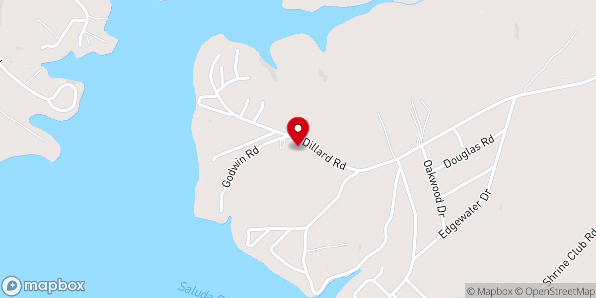 Map showing location of Rosemont Baptist Church Waterloo, SC