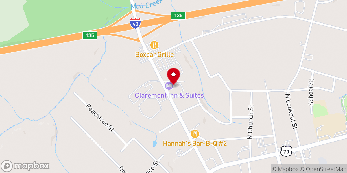 Map showing location of morganton intercontinental church of god