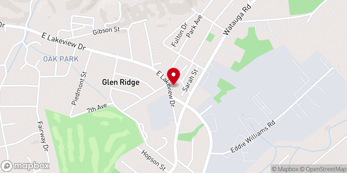 Map showing location of Piney Grove Free Will Baptist Church