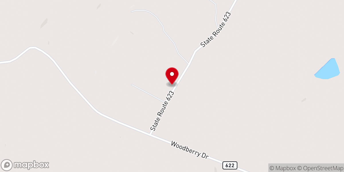 Map showing location of Mt Pisgah Baptist Church