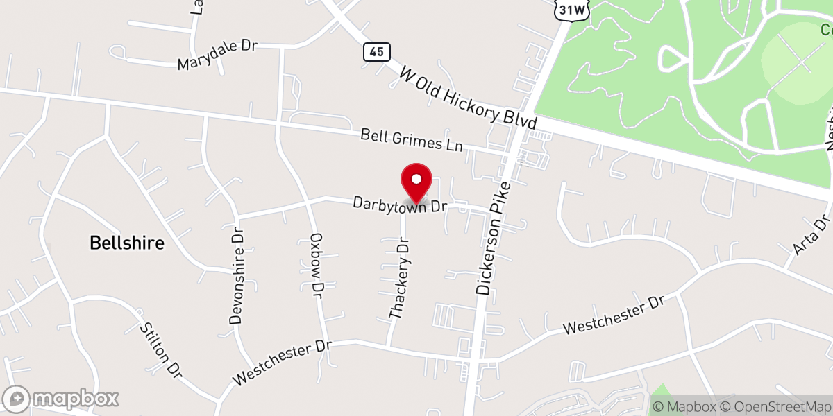 Map showing location of Bellshire Assembly of God Church