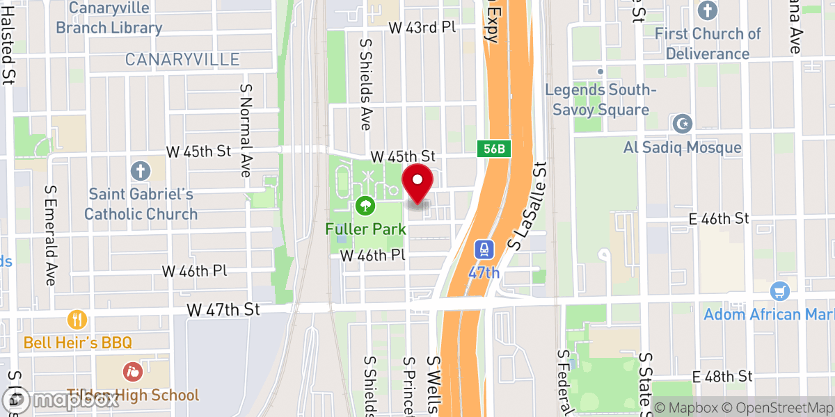 Map showing location of Fellowship Missionary Baptist Church