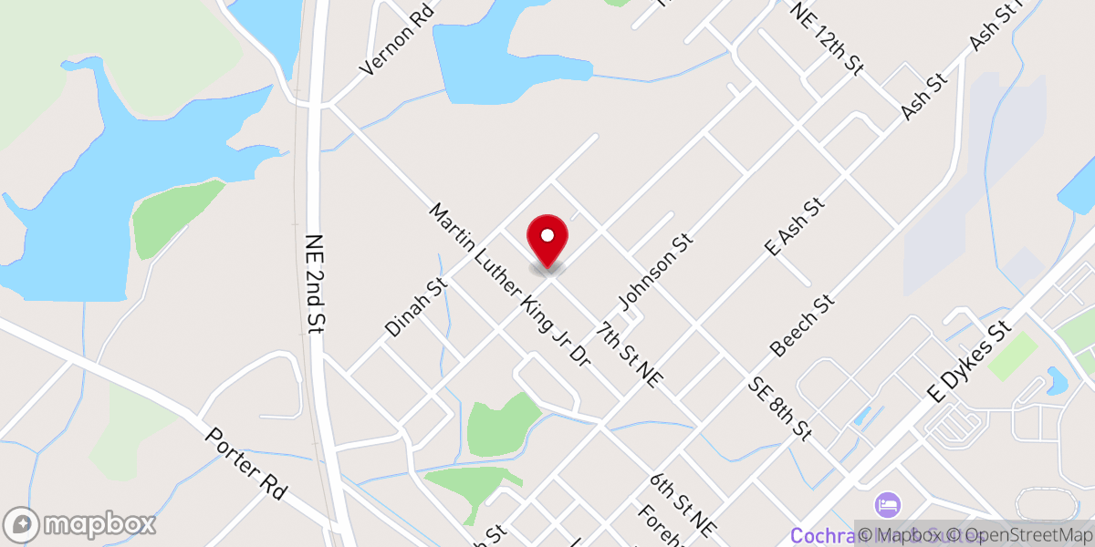 Map showing location of Emmanuels Temple Church
