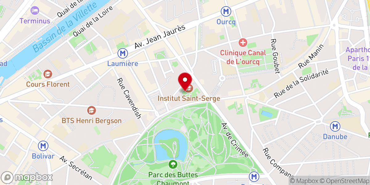 Map showing location of Église Saint-Serge de Radonège