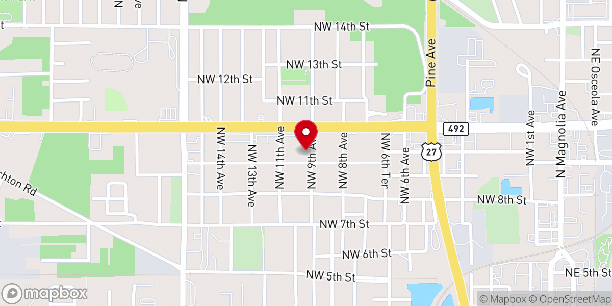 Map showing location of Welcome Stranger Missionary Baptist Church