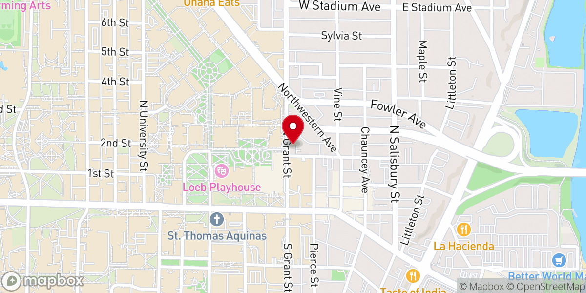 Map showing location of University Church