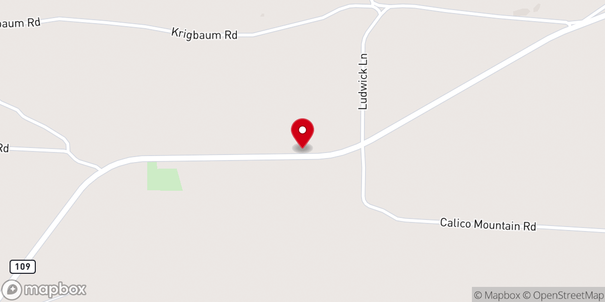 Map showing location of Paint Rock Church