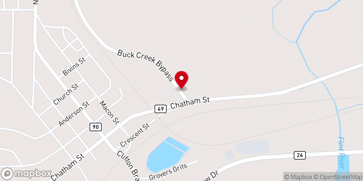 Map showing location of Oglethorpe Seventh-Day Adventist Church