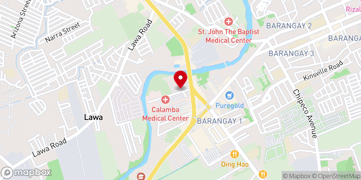 Map showing location of Our Lady of Lourdes Chapel & Columbary