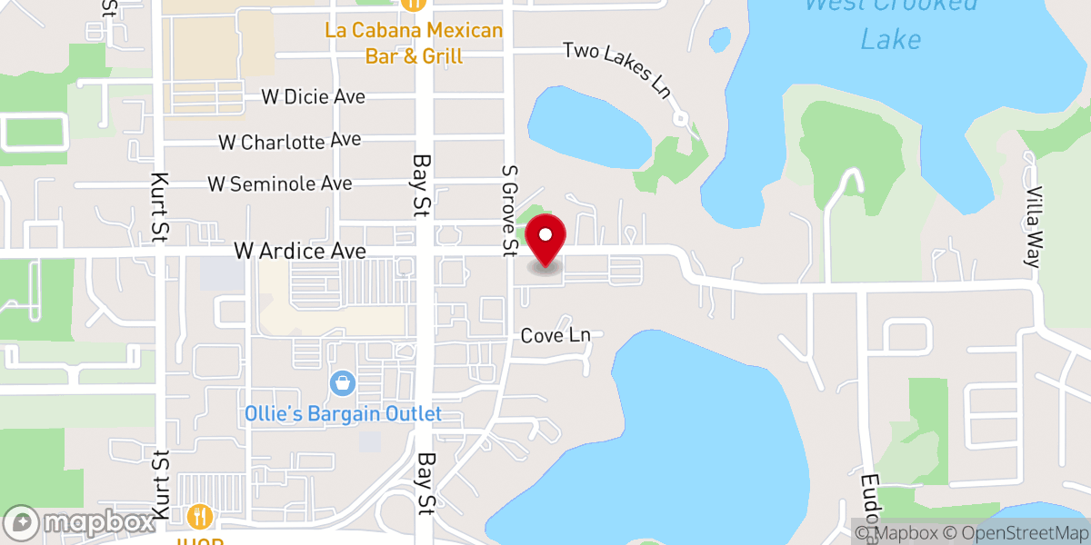 Map showing location of Faith Lutheran Church