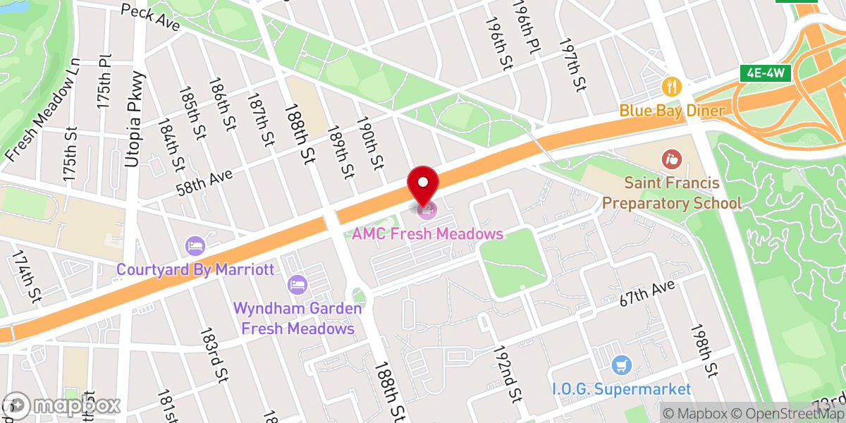 Map showing location of AMC Fresh Meadows 7