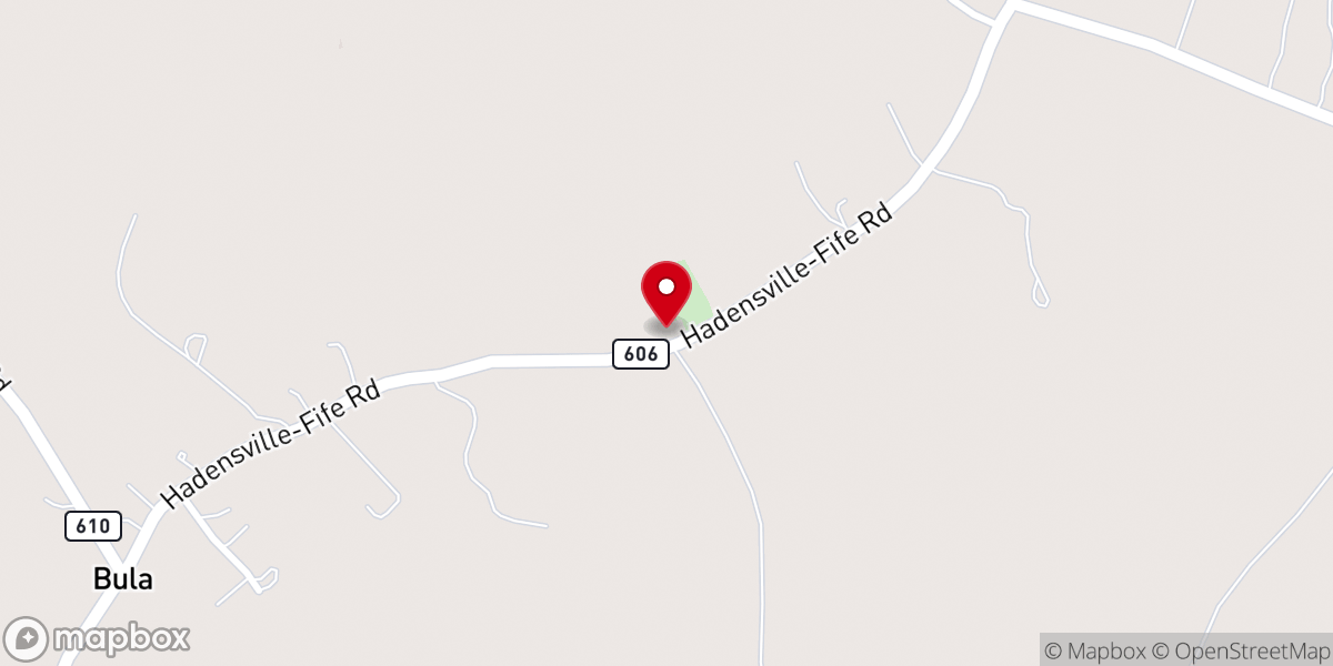 Map showing location of Perkins Baptist Church