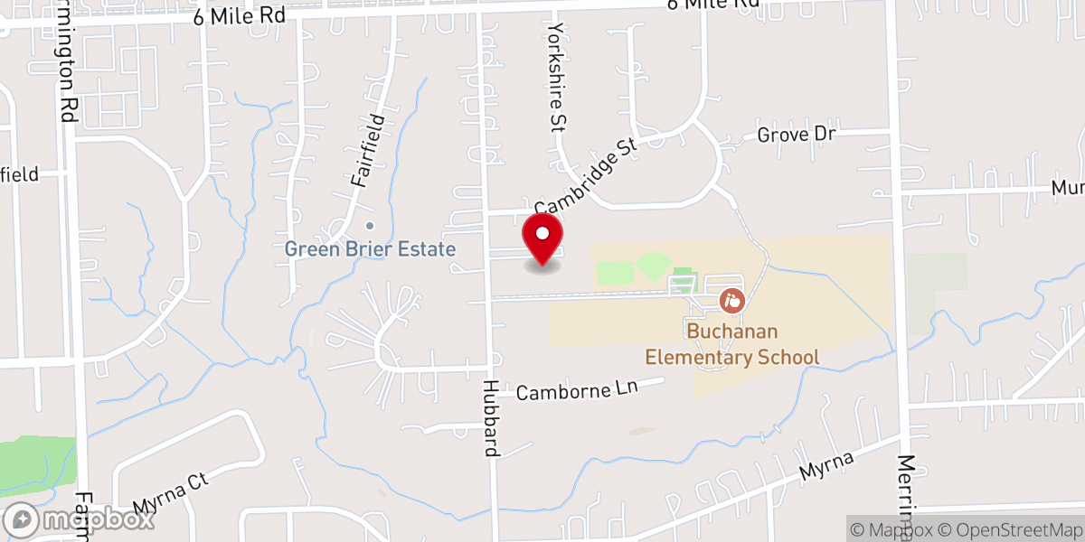 Map showing location of St Andrew's Episcopal Church