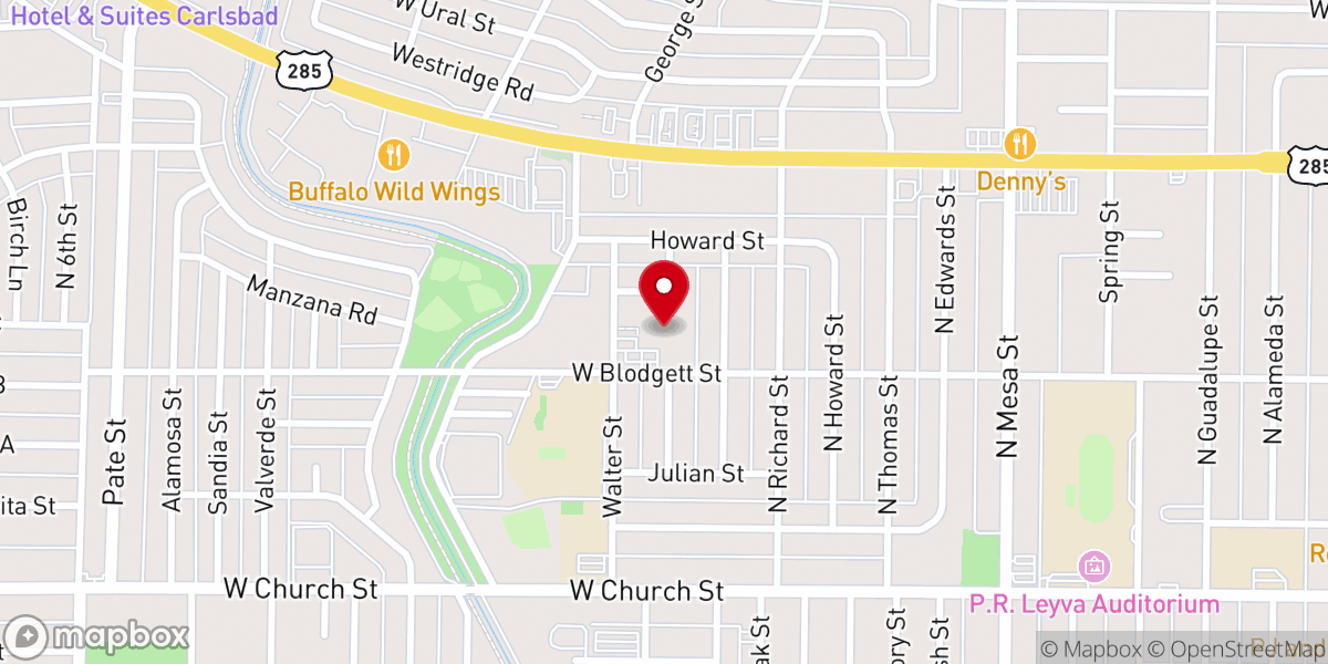 Map showing location of Mountain View Christian Camp