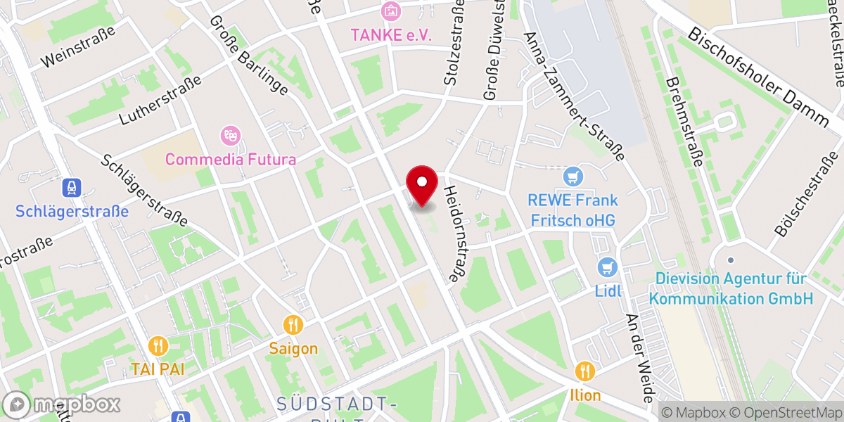 Map showing location of Ev.-luth. Südstadt- Kirchengemeinde Hannover