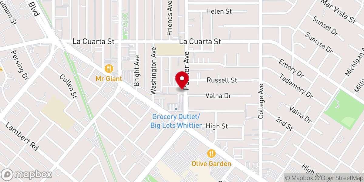 Map showing location of CrossPoint Christian Church