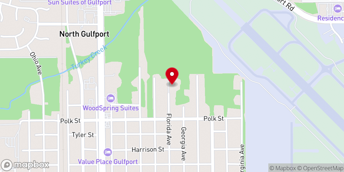 Map showing location of Washington Chapel CME Church